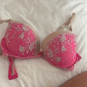 Victoria's Secret Pink Floral Lace Bra
